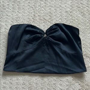 NWT Abercrombie & Fitch Black Keyhole Strapless Top
